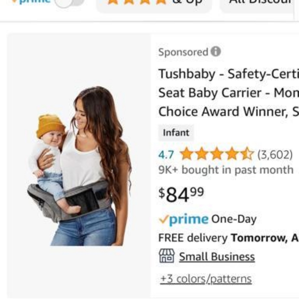 Tush baby seat carrier